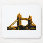 England London Bridge Orange Black The MUSEUM Zazz mousepads