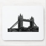 England London Bridge Silver Black The MUSEUM Zazz mousepads