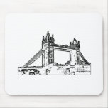 England London Bridge White Black The MUSEUM Zazzl mousepads