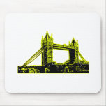 England London Bridge Yellow Black The MUSEUM Zazz mousepads