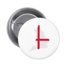 England map flag pinback buttons