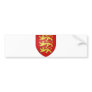 England Official Coat Of Arms Heraldry Symbol Bumper Stickers