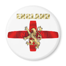 England outline logo and lion soccer gifts magnets