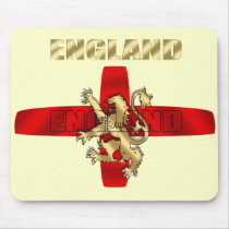 England outline logo and lion soccer gifts mousepads
