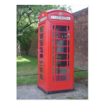 England Phonebooth Post Card