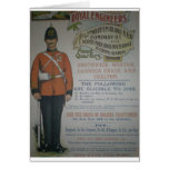 England Royal Engineers recruitment poster 1890 Greeting Cards