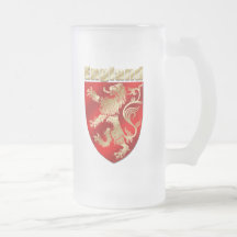 England Silky Shaded Rampant lion sheild Mugs