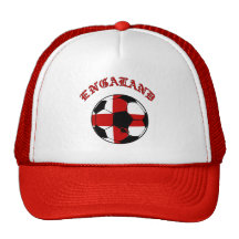 England soccer ball with St George flag Trucker Hats