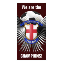 England Soccer Champions Picture Card