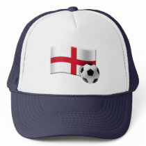 England soccer flag and ball trucker hat