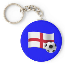 England soccer flag and ball keychain