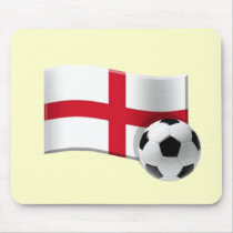 England soccer flag and ball mouse pads
