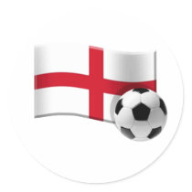 England soccer flag and ball stickers
