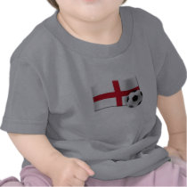England soccer flag and ball tshirt