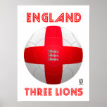 England - Three Lions Football posters