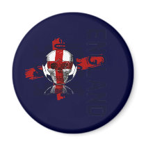 England three lions skull soccer graphic gifts magnets