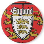 England Three Lions Wooden Shield buttons
