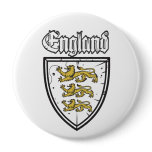 England Three Lions Wooden Shield buttons