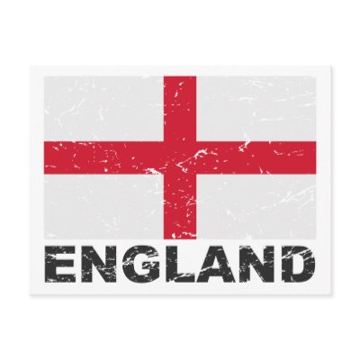 England Vintage Flag Post Card