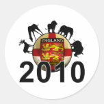 England World Cup 2010 Round Sticker