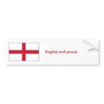 English and proud bumper stickers