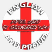 English And Proud - Circular Stickers