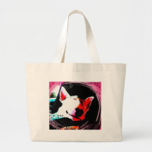 english bull terrier canvas bag