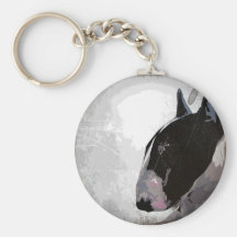 English Bull Terrier urban style keyring keychain