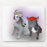 English Bulldog and French Bulldog mousepads