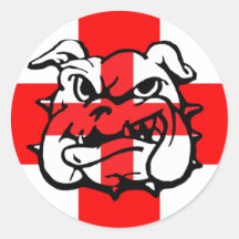 English Bulldog awesome English Round Stickers