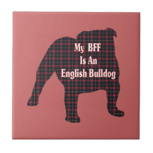 English Bulldog BFF Ceramic Tiles