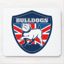 English bulldog british rugby sports team mascot mouse pads
