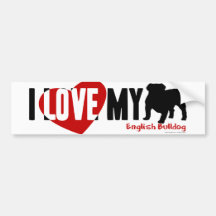English Bulldog Bumper Stickers