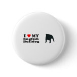 English Bulldog Pinback Button