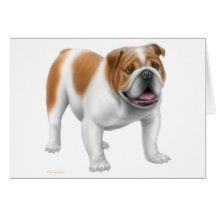 English Bulldog Greeting Card