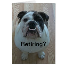 English bulldog happy retirement card!