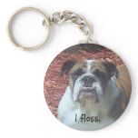 English Bulldog - I floss. keychains