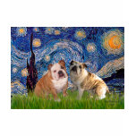 English Bulldog Pair 2 - Starry Night t-shirts