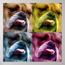 English bulldog poster