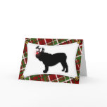 English Bulldog Reindeer Christmas Card