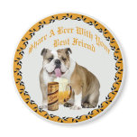 English Bulldog Shares Beer