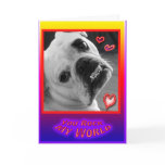 English Bulldog Valentines Day Card