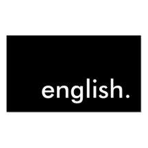 english. business cards