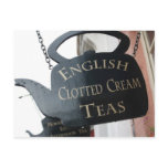 English Clotted Cream Tea sign postcards