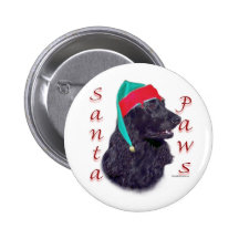 English Cocker Spaniel (blk) Santa Paws Pins