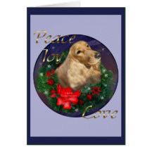 English Cocker Spaniel Christmas Gifts Card
