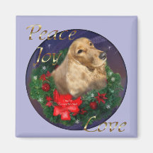English Cocker Spaniel Christmas Gifts Fridge Magnet