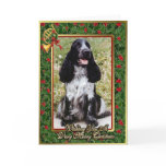 English Cocker Spaniel Dog Blank Christmas Card