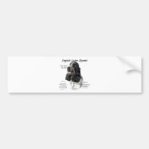 English Cocker Spaniel (parti) History Design Bumper Stickers