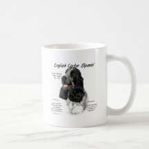 English Cocker Spaniel (parti) History Design Coffee Mugs